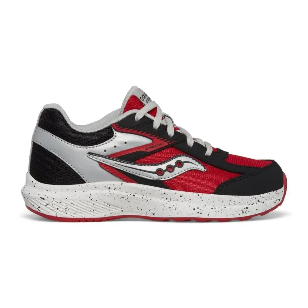 SAUCONY UNISEX COHESION KDZ SNEAKERS (LITTLE KID/BIG KID) BLACK/RED 4.5 MEDIUM